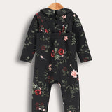 סט בייבי בהדפס בוטני - שחור פרחוני