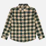 חולצת משבצות מכופתרת - ירוק