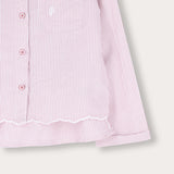 Asymmetrical striped shirt - purple