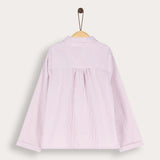 Asymmetrical striped shirt - purple