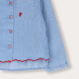 Asymmetrical striped shirt - jeans