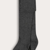 גרביון כותנה חורפי - אפור