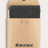 גרביון כותנה חורפי - אפור