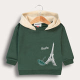 חולצת קפוצ'ון אייפל - ירוק