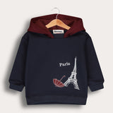 חולצת קפוצ'ון אייפל - נייבי