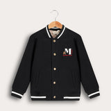 ז'קט בומבר עם תיקתקים - שחור