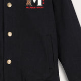 ז'קט בומבר עם תיקתקים - שחור