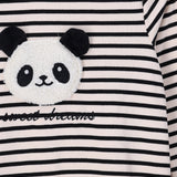 כותנת פסים פנדה - שמנת