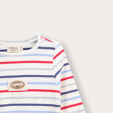 Striped Rivet Pajamas - Blue