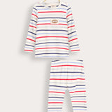 Striped Rivet Pajamas - Blue