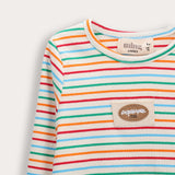 Striped Rivet Pajamas - Orange
