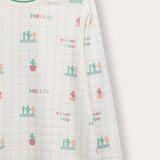 Printed nightgown - black
