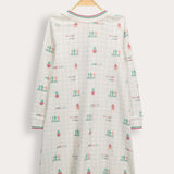 Printed nightgown - black
