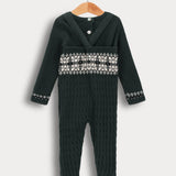 סט סרבל ובגד גוף - ירוק