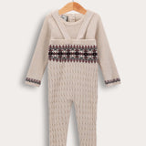 סט סרבל ובגד גוף - אבן