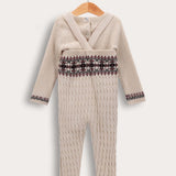 סט סרבל ובגד גוף - אבן