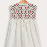 סרפן/ אוברול בשילוב סריג קרושה - ורוד