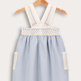 Retro Crochet Sarong - Blue