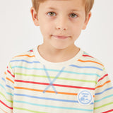 חולצת טי פסים - צבעוני