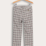 מכנסי משבצות ארוכים - אבן