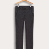 מכנסי משבצות ארוכים - חום