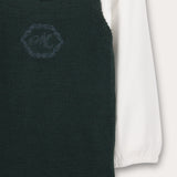 סט בגד גוף וסרבל - ירוק