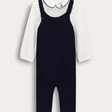 סט בגד גוף וסרבל - נייבי