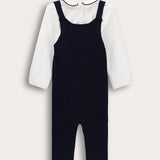 סט בגד גוף וסרבל - נייבי