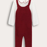 סט בגד גוף וסרבל - בורדו