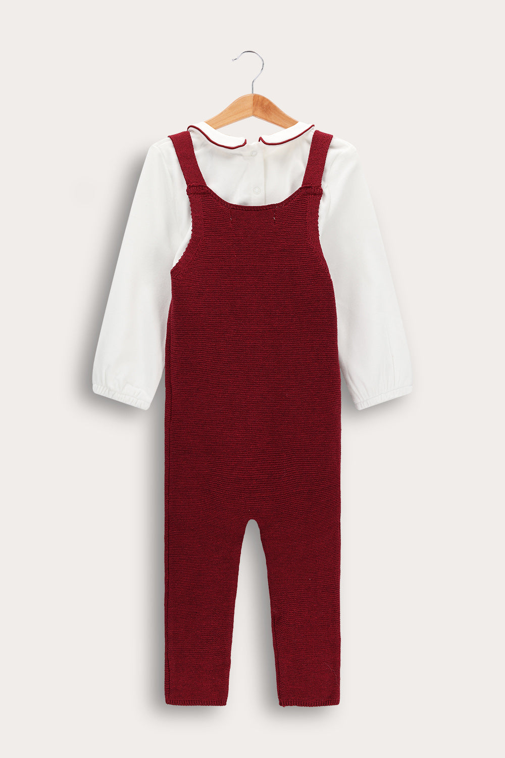 סט בגד גוף וסרבל - בורדו