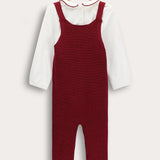 סט בגד גוף וסרבל - בורדו