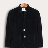 בלייזר אלגנטי עם כפתורים - שחור