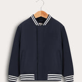 ז'קט בומבר סיומת ריב - נייבי