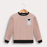 חולצת קולור בלוק - בז'