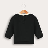 חולצת בייבי עם אות - שחור