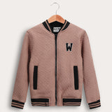 ז'קט קווילט עם כיסים - בז'