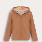 קפוצ'ון כיסים עם רוכסן - קאמל