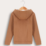 קפוצ'ון כיסים עם רוכסן - קאמל