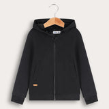 קפוצ'ון פרנץ' עם פרווה - שחור