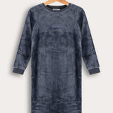 כותנת פליס פרוותי - כחול