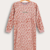 כותנת פליס פרוותי - ורוד