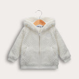 קפוצ'ון פליס עם רוכסן - שמנת