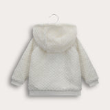 קפוצ'ון פליס עם רוכסן - שמנת