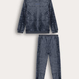 פיג'מת פליס פרוותי - כחול