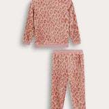 פיג'מת פליס פרוותי - ורוד