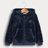 קפוצ'ון פליס עם כיסים - נייבי