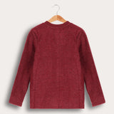 חולצה עם סגירת תיקתק - בורדו