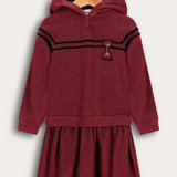 שמלת קפוצ'ון שעון חול - בורדו