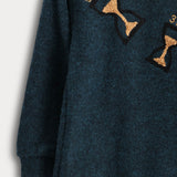 חולצת בייבי שעון חול - כחול