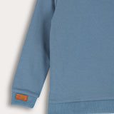 Boys' French Ribbed Shirt with Text - TEAL